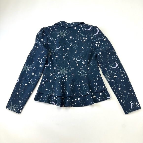 Stargazing Splendor blue ModCloth stars constellation print womens blazer Medium - Picture 16 of 16
